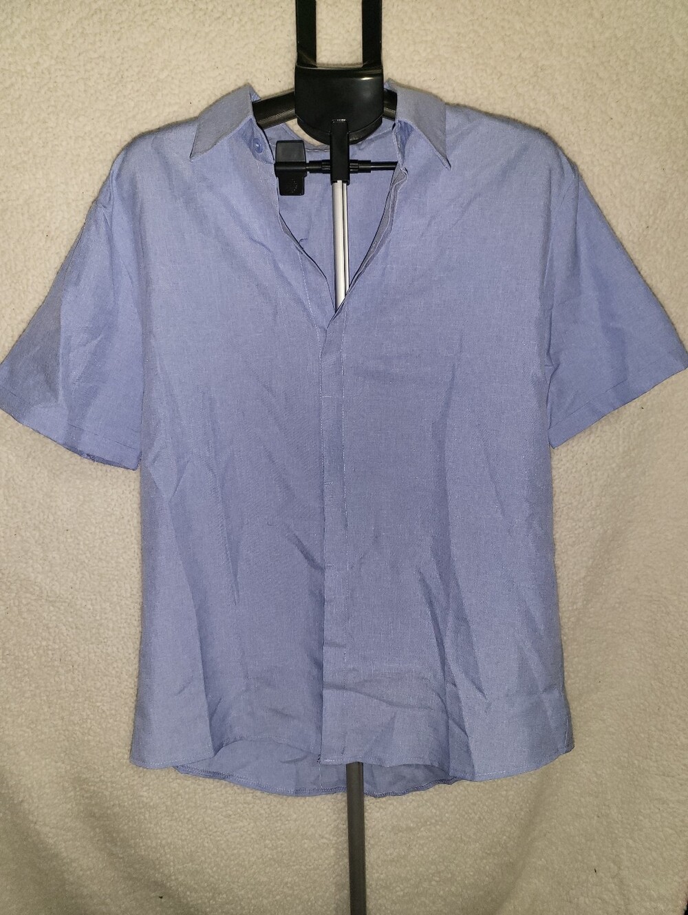 Light Blue Short-Sleeve Men's Shirt